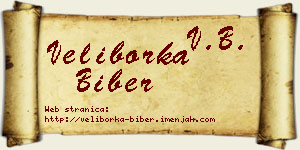 Veliborka Biber vizit kartica